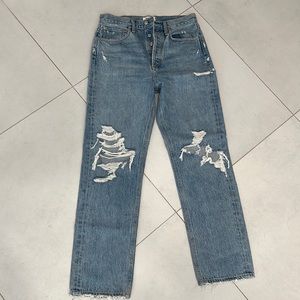 Agolde Distressed boyfriend high waist jeans - Size 26